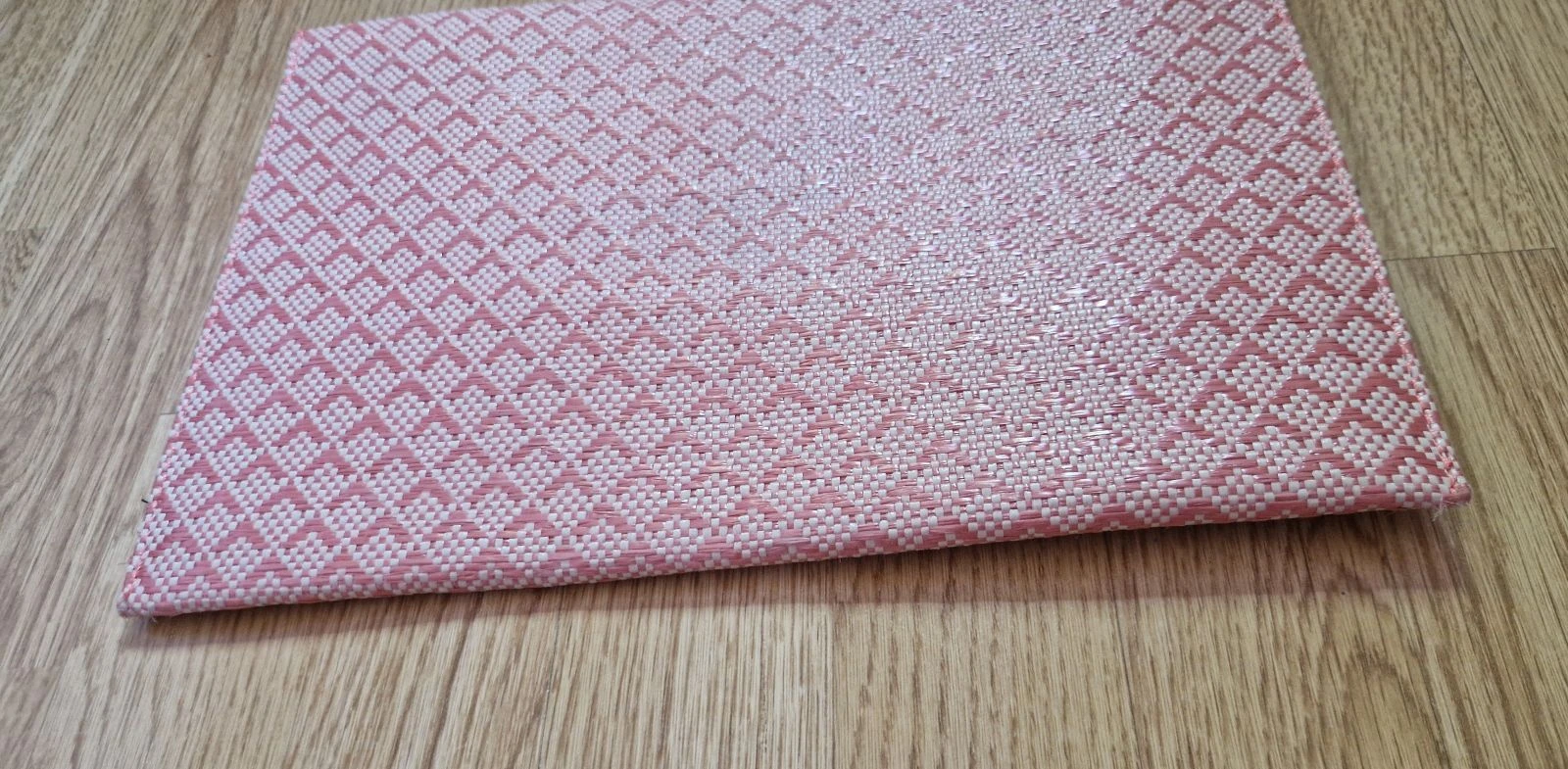 Bolso bandolera Lefties tejido rafia rosa/coral con cadena plateada – photo 6